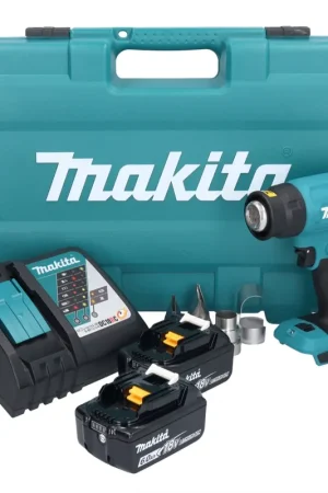 Makita DHG181RGK Décapeur thermique sans fil 150 - 550°C 18V + 2x Batteries 6,0Ah + Chargeur + Coffret Offre Limitée