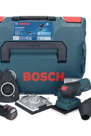Nouvelle Collection Bosch GSS 12V-13 Professional Ponceuse vibrante sans fil 12V + 1x Batterie 2,0Ah + L-BOXX - sans chargeur