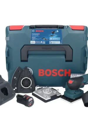 Bon Plan Bosch GSS 12V-13 Professional Ponceuse vibrante sans fil 12V + 1x Batterie 2,0Ah + Chargeur + L-BOXX