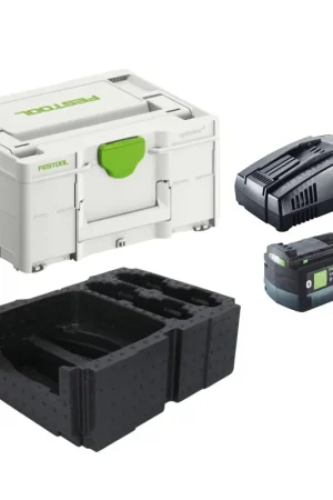 Remise Festool Energie Set 1x BP 18 Li 5,0 ASI EU Pack de batteries 5,0 Ah 18V + SCA 16 Chargeur 10,8V - 18V + Coffret Systainer (577660) (576953)