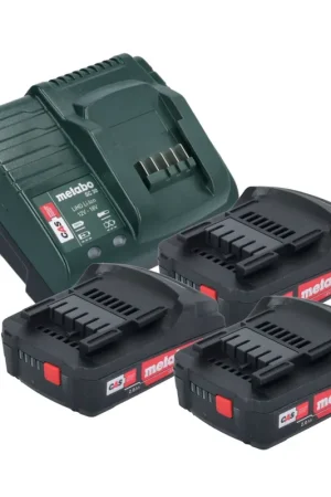 Meilleur Prix Metabo Basic Set 3x Li-Power battery pack 18 V 2.0 Ah ( 3x 625596000 ) + chargeur SC 30 12 - 18 V ( 316067840 )