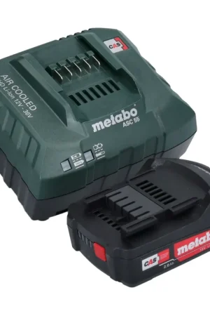 Offre Spéciale Metabo Basic Set 1x batterie Li-Power 18 V 2,0 Ah CAS Li-Ion ( 625596000 ) + chargeur ASC 55 AIR COOLED 12 - 36 V ( 627044000 )
