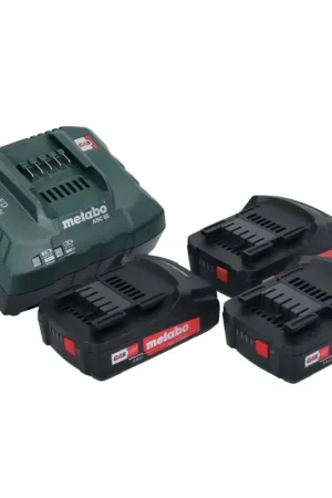 Super Prix Metabo Basic Set 3x Li-Power battery pack 18 V 2,0 Ah CAS Li-Ion ( 3x 625596000 ) + chargeur ASC 55 AIR COOLED 12 - 36 V( 627044000 )