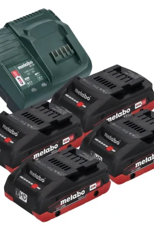 Meilleur Prix Metabo Basic Set 4x LiHD battery pack 18 V 4,0 Ah ( 4x 625367000 ) + Metabo SC 30 chargeur 12 - 18 V ( 316067840 )
