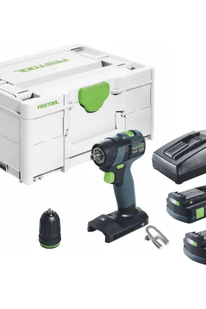Promotion Saisonnière Festool TXS 18-Basic Perceuse-visseuse sans fil 18 V 40 Nm Brushless + 2x batterie 3,0 Ah + chargeur + Systainer
