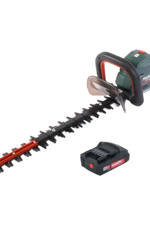 Retour Gratuit Metabo HS 18 LTX BL 55 Taille-haies sans fil 18 V 50 cm Brushless + 1x batterie 2,0 Ah - sans chargeur