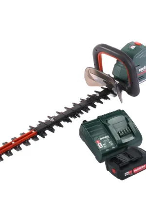 Acheter Direct Metabo HS 18 LTX BL 55 Taille-haies sans fil 18 V 50 cm Brushless + 1x batterie 2,0 Ah + chargeur