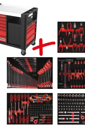 Commander Vite KS TOOLS Composition pour servante d’atelier Performanceplus P35 avec 279 outils pour 5 tiroirs ( 835.5279 )