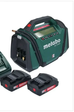 Meilleur Choix Metabo AK 18 Multi compresseur sans fil 18 V 11 bar + 2x batterie 2,0 Ah + chargeur