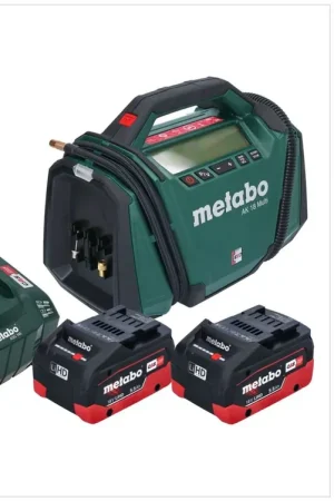 Meilleur Prix Metabo AK 18 Multi compresseur sans fil 18 V 11 bar + 2x batterie 5,5 Ah + kit de chargement