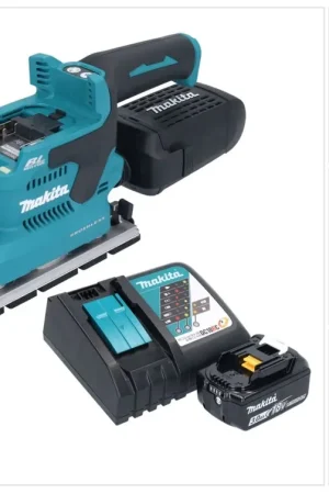 Promotion Saisonnière Makita DBO 381 RF1U Ponceuse vibrante sans fil 18 V 93 x 185 mm Brushless + 1x batterie 3,0 Ah + chargeur