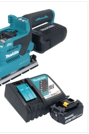 Makita DBO 381 RM1U Ponceuse vibrante sans fil 18 V 93 x 185 mm Brushless + 1x batterie 4,0 Ah + chargeur Meilleur Choix