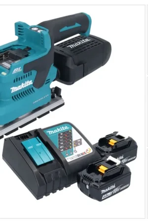 Achat Immédiat Makita DBO 381 RMU Ponceuse vibrante sans fil 18 V 93 x 185 mm Brushless + 2x batterie 4,0 Ah + chargeur