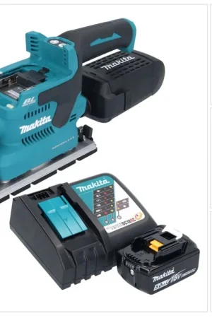 Quantité Limitée Makita DBO 381 RT1U Ponceuse vibrante sans fil 18 V 93 x 185 mm Brushless + 1x batterie 5,0 Ah + chargeur