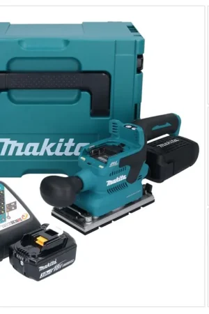 Satisfait Ou Remboursé Makita DBO 381 RF1JU Ponceuse vibrante sans fil 18 V 93 x 185 mm Brushless + 1x batterie 3,0 Ah + chargeur + Makpac