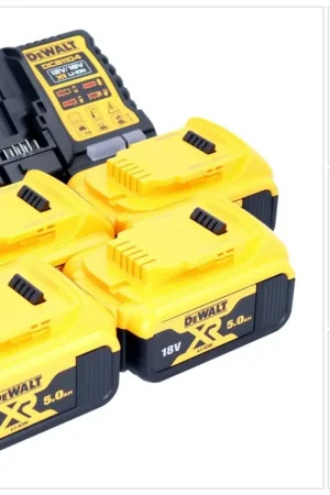 DeWalt DCB 1104 P4 Kit de démarrage sans fil 12 V / 18 V 4x batterie 5,0 Ah + chargeur DCB 1104 Dernière Chance