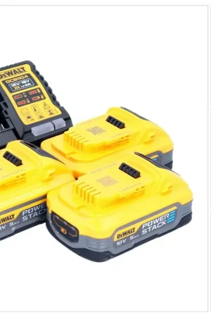 DeWalt DCB 1104 H3 Kit de démarrage sans fil 12 V / 18 V 3x batterie Powerstack 5,0 Ah + chargeur DCB 1104 Bon Plan