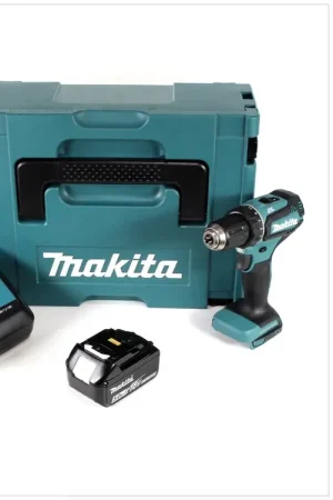 Quantité Limitée Makita DDF 485 RT1J 18 V Li-Ion Perceuse visseuse sans fil Brushless 13 mm + Coffret MakPac + 1 x Batterie 5,0 Ah + Chargeur