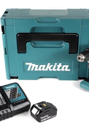 Makita DDF 485 RF1J Perceuse-visseuse sans fil 18V 50Nm en Makpac + 1x batterie 3,0 Ah + chargeur Paiement Sécurisé
