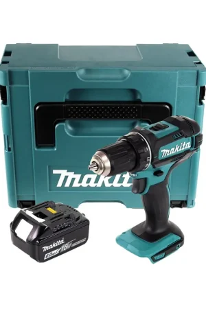 Must-Have Makita DDF 482 G1J Perceuse-visseuse sans fil 62Nm 18V + 1x Batterie 6,0Ah + Coffret Makpac - sans chargeur