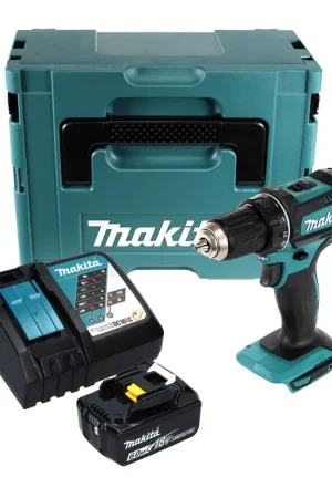 Achat Immédiat Makita DDF 482 RG1J Perceuse-visseuse sans fil 62Nm18V + 1x Batterie 6,0Ah + Chargeur + Coffret Makpac