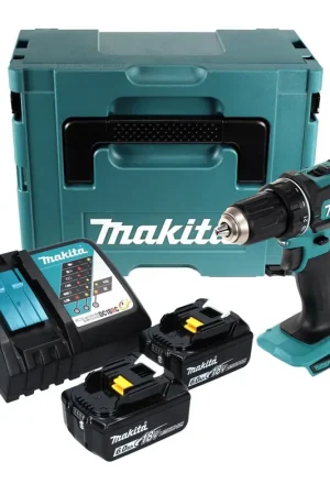 Certifié Makita DDF 482 RGJ Perceuse-visseuse sans fil 62Nm 18V + 2x Batteries 6,0Ah + Chargeur + Coffret Makpac