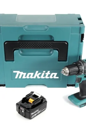 Nouvelle Collection Makita DDF 482 T1J Perceuse-visseuse sans fil 62Nm 18V + 1x Batterie 5,0Ah + Coffret Makpac - sans chargeur