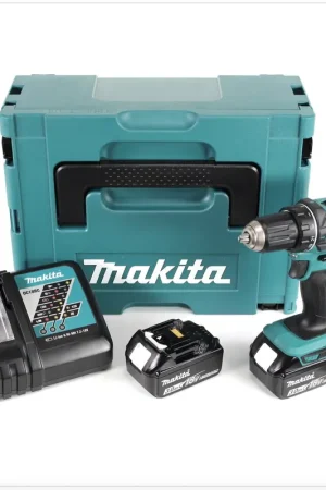 Makita DDF 482 RFJ Perceuse-visseuse sans fil 18 V 62 Nm + 2x Batteries 3,0 Ah + Chargeur + Makpac Usine Directe