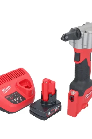 Milwaukee M12 BPRT-401 outil de rivetage sans fil 12 V 20.32 mm + 1x batterie 4.0 Ah + chargeur Prix Bas