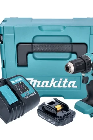 Makita DDF 485 SY1J perceuse/visseuse sans fil 18 V 50 Nm sans balais + 1x batterie 1,5 Ah + chargeur + Makpac Promotion