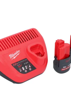 Milwaukee M12 HNRG-252 Kit de démarrage sans fil haute puissance 12 V + 2x HB2.5 batterie 2,5 Ah ( 4932480164 ) + M12 C12 C chargeur ( 4932352000 ) Super Prix