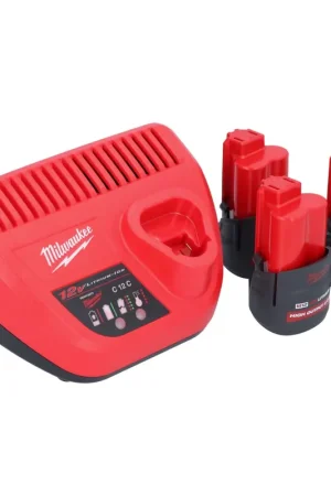 Prix Bas Milwaukee M12 HNRG-253 Kit de démarrage sans fil haute puissance 12 V + 3x HB2.5 batterie 2,5 Ah ( 4932480164 ) + M12 C12 C chargeur ( 4932352000 )