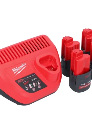 Milwaukee M12 HNRG-254 Kit de démarrage sans fil haute puissance 12 V + 4x HB2.5 batterie 2,5 Ah ( 4932480164 ) + M12 C12 C chargeur ( 4932352000 ) Acheter En Ligne