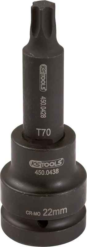 Nouvelle Collection KS TOOLS 3/4' Douilles à chocs Torx, longues, T70 ( 450.0442 )