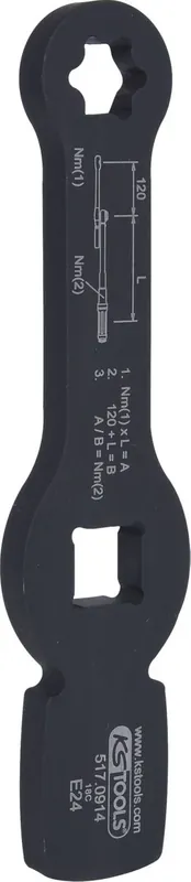KS TOOLS Clé à chocs Torx E 3/4' avec 2 surfaces d'impact, E24 ( 517.0914 ) Dernière Chance
