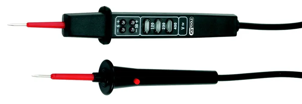 KS TOOLS Détecteur de polarité et testeur pique-câbles avec revêtement isolant 6-400 V ( 550.1501 ) Quantité Limitée