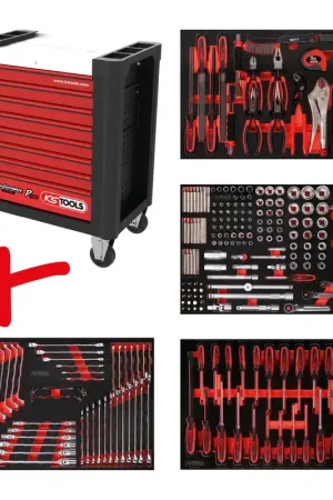 Meilleur Prix KS TOOLS Composition pour servante d’atelier Performanceplus P10 avec 241 outils pour 4 tiroirs ( 810.4241 )