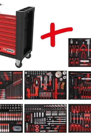 Produit De Marque KS TOOLS Composition pour servante d’atelier Performanceplus P10 avec 397 outils pour 7 tiroirs ( 810.7397 )