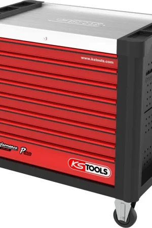 KS TOOLS PERFORMANCEplus P30 Chariot d'atelier NOIR/ROUGE avec 8 tiroirs ( 873.4008 ) Usine Directe