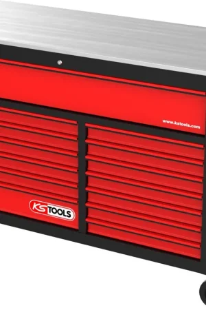 Remise KS TOOLS PERFORMANCEplus P45 Chariot d'atelier NOIR/ROUGE avec 14 tiroirs ( 873.7014 )