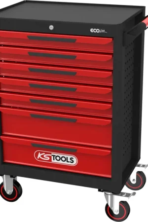 Produit De Marque KS TOOLS ECOline Servante d'atelier NOIR/ROUGE avec 7 tiroirs ( 897.0007 )