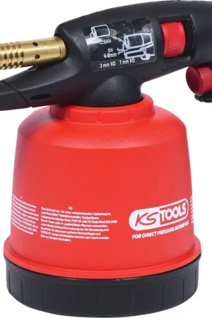 KS TOOLS Chalumeau propane avec piezo, rouge ( 903.5902 ) Nouvelle Collection