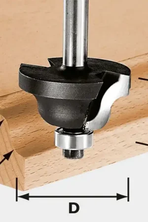 Fraise à double rayon Festool HW S8 D38.1/R6.35/R6.35 (491030) pour OF 900, OF 1000, OF 1010, OF 1010 R, OF 1400, OF 2000, OF 2200 Haute Qualité
