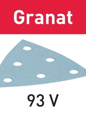 Achat Immédiat Festool STF V93/6 P100 GR/100 feuille abrasive grenat (497393) pour RO 90 DX, DX 93, RS 300, RS 3, LRS 93 (patin de ponçage en fer)