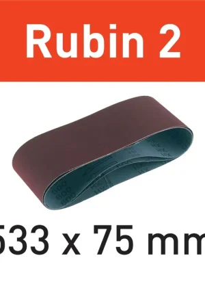 Meilleure Vente Bande abrasive Festool L533X 75-P100 RU2/10 Ruby 2 (499158) pour BS 75