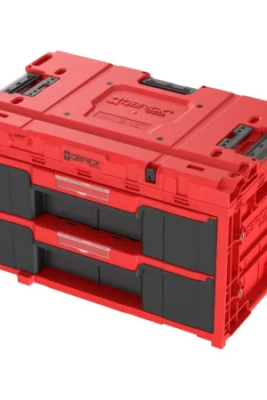 Meilleure Vente Qbrick System ONE Drawer 2 Toolbox 2.0 RED Ultra HD Custom Boîte à outils 587 x 380 x 340 mm 29 l avec deux tiroirs