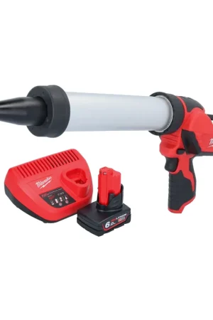Pistolet à cartouche à batterie Milwaukee M12 PCG/400A-601 12 V 400 ml + 1x batterie 6,0 Ah + chargeur Meilleure Vente