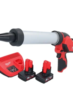 Must-Have Pistolet à cartouche de batterie Milwaukee M12 PCG/400A-602 12 V 400 ml + 2x batteries 6,0 Ah + chargeur