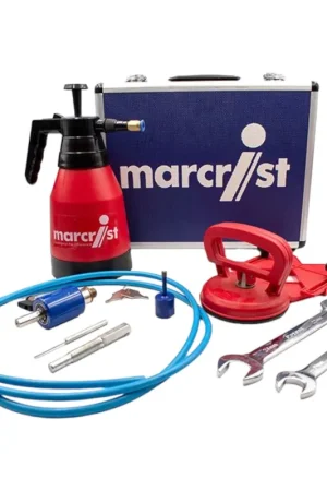 Usine Directe Kit de démarrage Marcrist PG850 pour carreleur avec foret à carrelage PG850 6 mm + bouteille d'eau sous pression + aide au perçage universelle (490.001.004) + mallette