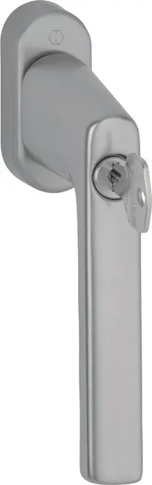 Poignée de fenêtre HOPPE Hambourg 0700LS/U26 100NM aluminium F9 aluminium couleur acier ( 3000203157 ) Vente Flash